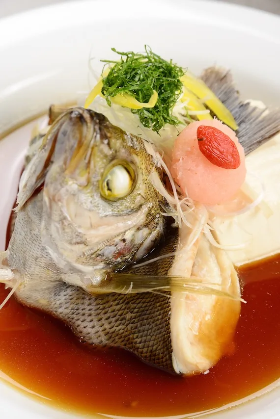 白身魚の姿煮のアップ