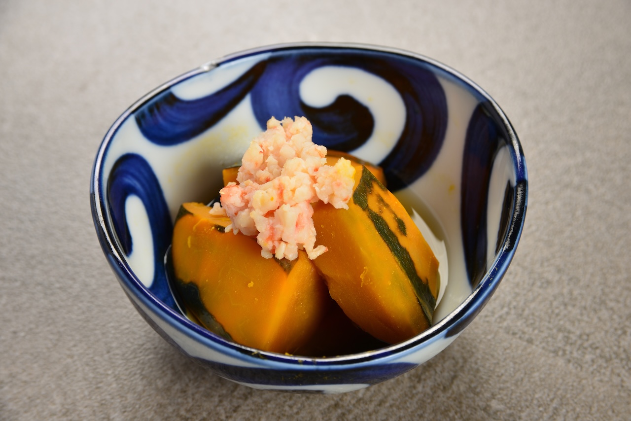 南瓜の煮物 海老そぼろ餡