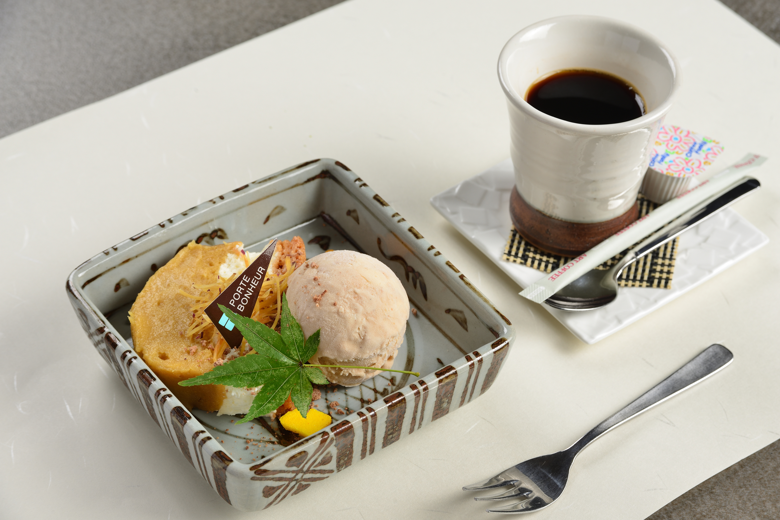 焼芋テリーヌとカフェインレス珈琲